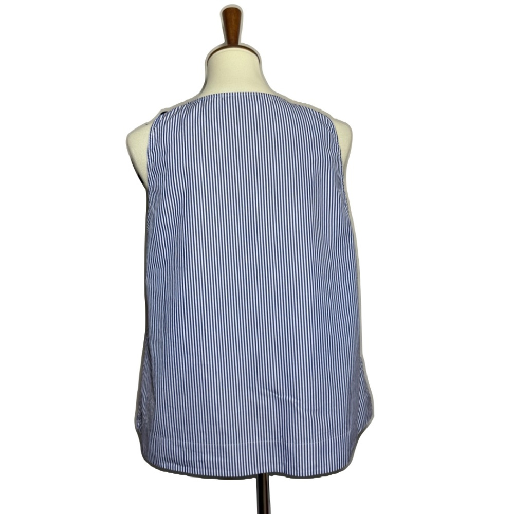 J.Crew Bow Shoulder Grosgrain Ribbon Striped Sleeveless Top Size 12 - Picture 5 of 13